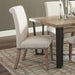 Beige and Pine Upholstered Parsons Dining Chair (Set of 2) - DTYStore