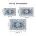 Area Rug 6x9 Vintage Bohemia Large Persian Non-slip Washable Rug For Living Room Kitchen Bedroom Living Room Flower Design Blue - DTYStore