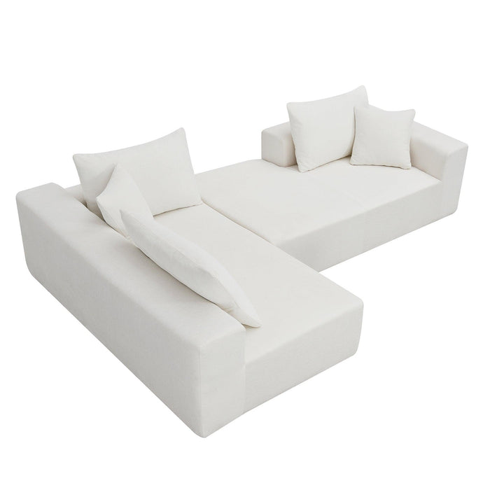 Modular Sectional Living Room Sofa Set, Modern Minimalist Style Upholstered Couch,2 PC Free Combination - DTYStore