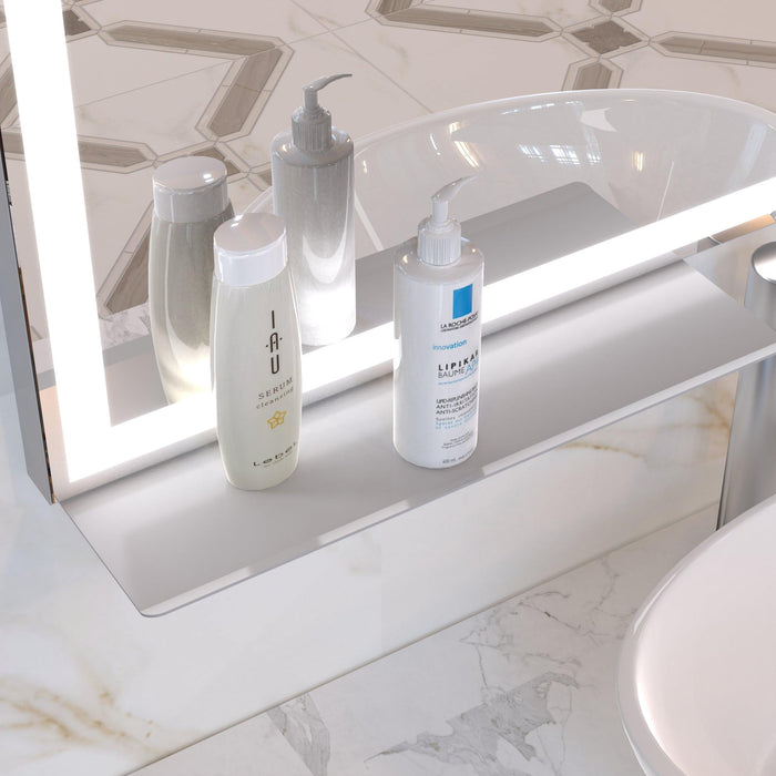 32x40 inch LED Bathroom Vanity Mirror Wall Mounted Adjustable White/Warm/Natural Lights Anti-Fog Touch Switch with Memory Modern Smart Large Bathroom Mirrors - DTYStore