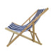 Populus wood sling chair blue Stripe Broad Dark blue Strip - DTYStore