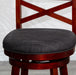 30' Bar Height X-Back Swivel Stool, Stool, Cherry Finish, Charcoal Fabric Seat - DTYStore