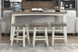 Transitional Design Counter Height Stools Set of 2pcs, White and Coffee Finish Solid Rubberwood Furniture - DTYStore