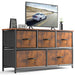 Dresser for Bedroom Storage Drawers Fabric Storage Tower with 5 Drawers, Chest of Drawers with Fabric Bins - DTYStore