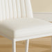 4 Dining Chair Set, White Dining Chair Set, PU Material High Back Seat and Sturdy White Leg Chair for Dining Room, Kitchen and Living Room c-010 - DTYStore