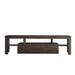 FashionTVstandTVcabinet,EntertainmentCenter,TVstationTV console,media console,with LEDlight belt,light belt remote control,toughenedglassshelf,metal handle,Canbeplaced in the living room,bedroom,brown - DTYStore
