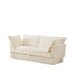 Modern Slipcovered 2-Seat Sofa Couches for Living Room, 2 Seater Sofa, Corduroy Deep Seat Sofa with Upholstered Cushion&Detachable Cover, Comfy Sofa Couch for Small Space, Apartment, Cream Corduroy - DTYStore