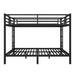 Metal Queen over Queen Bunk Bed for Teens and Adults,Space-Saving/Noise Reduced/No Box Spring Needed, Black - DTYStore