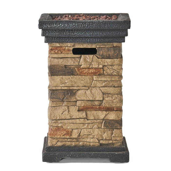 19.50'' STONE MGO FIRE COLUMN - 40 000 BTU - DTYStore