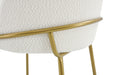 set of 2 dinning chair white seat brown leg - DTYStore