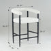 Modern Upholstered Bar Stools Set of 2, Boucle Fabric Counter Height Chairs with Metal Frame & Armrests, Kitchen Island Bar Chairs for Home, Dining Room, Cafe,White - DTYStore