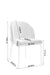 set of 2 dinning chair white seat brown leg - DTYStore