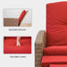Indoor & Outdoor Recliner, All-Weather Wicker Reclining Patio Chair, Red Cushion (Red,1 Chair) - DTYStore