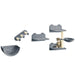 Cat Wall Shelves, 4 Pcs Cat Wall Furniture Cat Climbing Shelf with Cat Hammock, 3 Steps, Perches, Scratching Post, for Sleeping, Playing, Gray - DTYStore