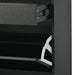 Slim Entryway Organizer with 2 Flip Drawers, Tempered Glass Top Shoe Storage Cabinet with Drawer, Free Standing Tipping Bucket Shoe Rack with LED Light for Hallway, Black - DTYStore