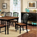 Set of 2 Side Chairs in Black and Antique Oak Finish - DTYStore