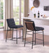 Lahni 17.75' Black Boucle Fabric Counter Height Chair - DTYStore