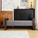 Sleek and Stylish Long - shaped Ottoman, Gray