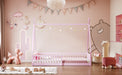 Twin Size Wood House Bed with Fence, Pink - DTYStore