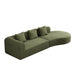 123*37 inch extra large deep modular sofa, cloud sofa 4-person sofa, can sit or lie down, living room corduroy modular sofa, no assembly required, green - DTYStore