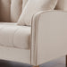 Modern Design Couch for Living Room Department Small Space Loveseat Smooth Velvet Upholstered Tufted Sofa Beige
