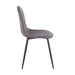 Pebble Contemporary Chair in Black Steel and Charcoal Fabric by LumiSource - Set of 2 - DTYStore