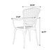 3 Piece Patio Bistro Set Cast Aluminum Bistro Table and Chairs Set of 2 with Umbrella Hole,All Weather Metal Bistro Table Set,Outdoor Patio Furniture Set for Garden White - DTYStore