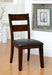 Dark Cherry Finish Solid wood Transitional Style Kitchen Set of 2pcs Dining Chairs Bold & Sturdy Design Chairs Dining Room Furniture Padded Leatherette Seats - DTYStore