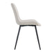 White artificial leather backrest cushion dining chair, black metal legs, curved widened cushion design for more comfort, suitable for restaurants, kitchens, bedrooms, offices.(4 chairs) 0502 - DTYStore