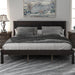 Platform Bed Frame with Headboard, Wood Slat Support, No Box Spring Needed, Queen,Espresso - DTYStore