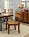 Dark Oak Rustic Style Solid wood Kitchen Set of 2pc Dining Chairs Panel Back Chairs Dining Room - DTYStore