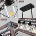 5-Light Retro Farmhouse Chandelier For Kitchen, Living room, Dining room Red and Black(No Bulbs) - DTYStore