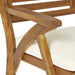 Outdoor Hermosa 3 Pieces KD Wood Dining Set With Cushions,Teak Finish - DTYStore