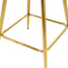 Modern design High stool Gold Plated legs Kitchen Dining White linen bar chair, suitable for Cafe Bar Restaurant (set of 2) - DTYStore