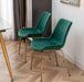 Aufurr Modern Velvet Dining Chair, Set of 2, Green - DTYStore