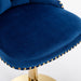 Furniture,Golden Swivel Velvet Barstools Adjusatble Seat Height from 25-33 Inch, Modern Upholstered Bar Stools with Backs Comfortable Tufted for Home Pub and Kitchen Island,Blue,Set of 2 - DTYStore