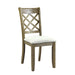 Karsen Beige Linen & Rustic Oak Finish Side Chair (Set of 2) - DTYStore