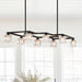 Matte Black Crystal Chandelier for Dining Room, 8-Light Kitchen Chandelier Light Fixture Modern Metal Industrial Chandeliers for Farmhouse Entryway Living Room (8*G9 Bulbs Included) - DTYStore