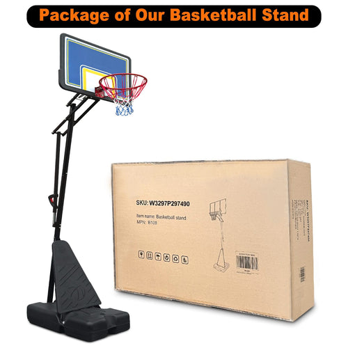 Portable Basketball Hoop for Youth Adults & Professional Match,Adjustable Height 8.04 ft to 10.01 ft,39 inch Backboard with Rebound System, Indoor/Outdoor Basketball Goal with Rebound Board and Wheels - Image 9