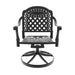 3-Piece All-Weather Cast Aluminum Dining Set, Include 2 Swivel Chairs and 31.50' Round Table With Black Frame - DTYStore