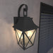 Black Outdoor Wall Lantern 2-Light, Large Outside Modern Wall Sconce Light Fixture, Industrial Porch Light Wall Mount with Glass, Waterproof Farmhouse Exterior Lamp Lighting (2 Pack)