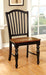 Set of 2 Side Chairs in Black and Antique Oak Finish - DTYStore