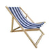 Populus wood sling chair blue Stripe Broad Dark blue Strip - DTYStore