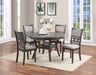 Dining Room Furniture Grey Finish Set of 2 Side Chairs Cushion Seats Unique Back Kitchen Breakfast Chairs - DTYStore