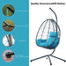 Egg Chair with Stand Indoor Outdoor Swing Chair Patio Wicker Hanging Egg Chair Hanging Basket Chair Hammock Chair with Stand for Bedroom Living Room Balcony - DTYStore