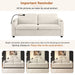 72.8" Corduroy Sleeper Sofa Loveseat Sofa with Full Size Mattress, Two USB Ports, Two Cup Holders, Two Side Pockets and a Phone Holder for Living Room, Beige - DTYStore