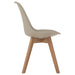 Tan and Oak Padded Side Chair (Set of 2) - DTYStore