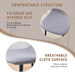 Table and chair set.A 47.3-inch diameter modern spliced color circular dining table - double-layer storage.Paired With 4 Light Gray Linen-Cotton Material High Resilience Dining Chair with Metal Leg. - DTYStore