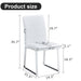 Set of 4 dining chairs, white dining chair set, PU material high backrest seats and sturdy leg chairs, suitable for restaurants, kitchens, living rooms - DTYStore