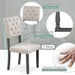 6-Piece Dining Table and Chair Set with Special-shaped Legs and Foam-covered Seat Backs&Cushions for Dining Room (Gary) - DTYStore